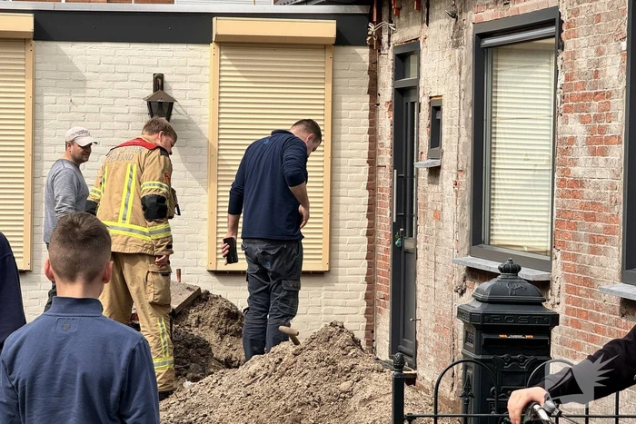 Gaslekkage door werkzaamheden in tuin van woning