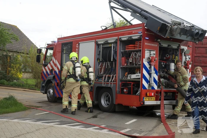 Brand in kas zorgt voor fikse rookontwikkeling