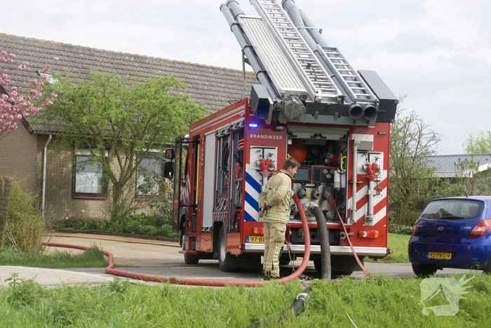 Brand in kas zorgt voor fikse rookontwikkeling