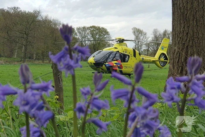 Traumahelikopter landt voor medisch incident