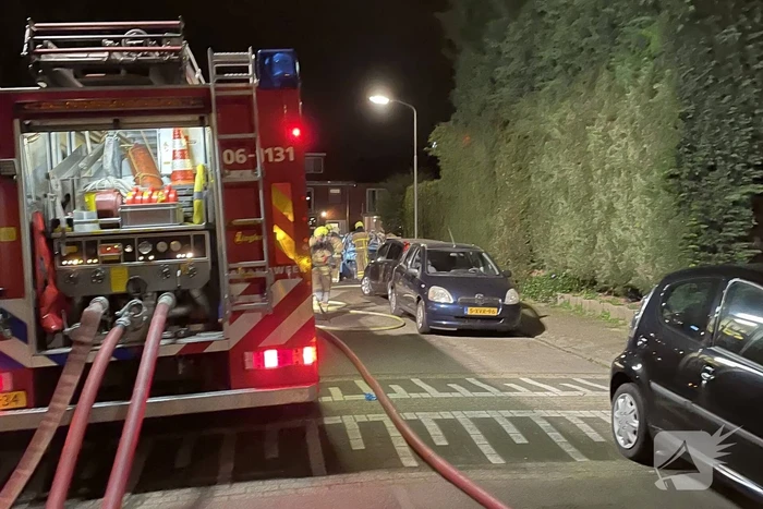 Auto verwoest door brand
