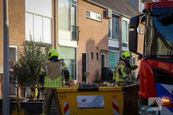 Gasleiding provisorische gedicht door brandweer