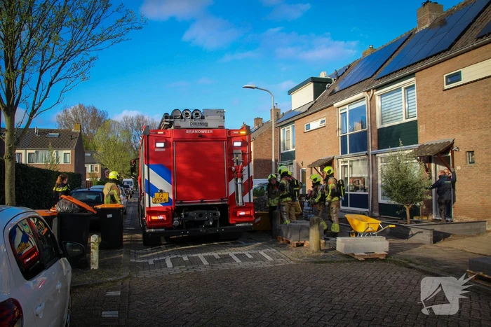 Gasleiding provisorische gedicht door brandweer