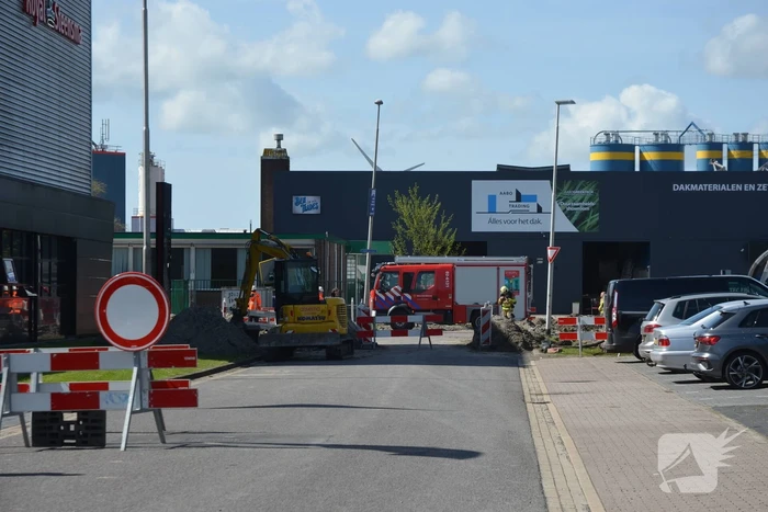 Gasleiding geraakt bij werkzaamheden