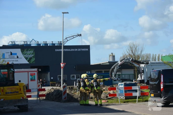 Gasleiding geraakt bij werkzaamheden