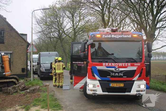Gasleiding geraakt tijdens graafwerkzaamheden