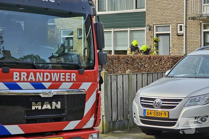 Gasleiding geraakt tijdens werkzaamheden
