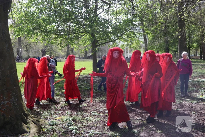 Extinction Rebellion demonstreerd bij provinciehuis