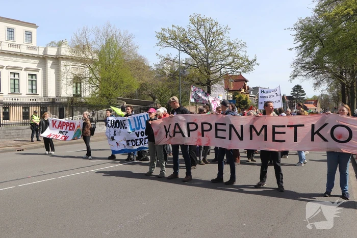 Extinction Rebellion demonstreerd bij provinciehuis