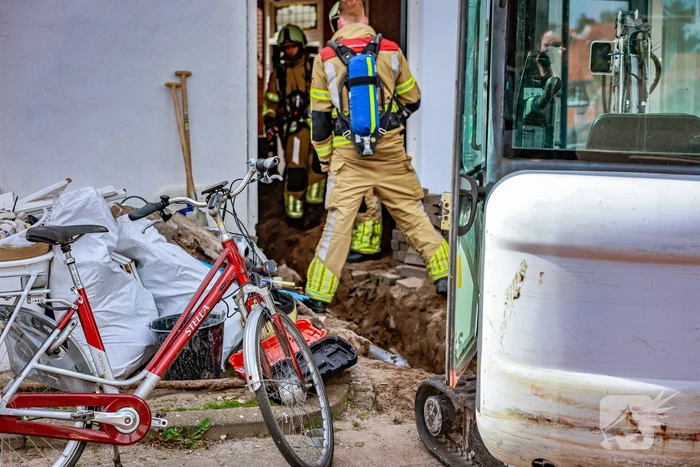 Gasleiding geraakt bij graafwerkzaamheden in woning