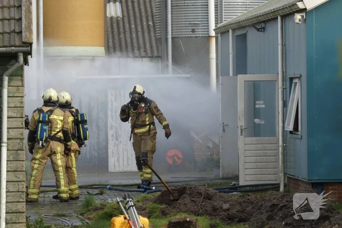 Veel rook bij brand in schuur