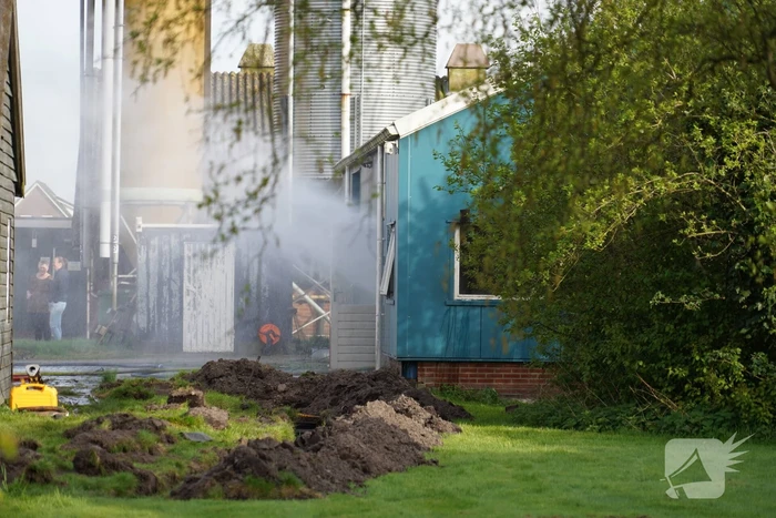 Veel rook bij brand in schuur