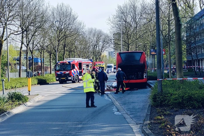Lijnbus zwaar beschadigd door brand