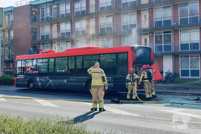 Lijnbus zwaar beschadigd door brand