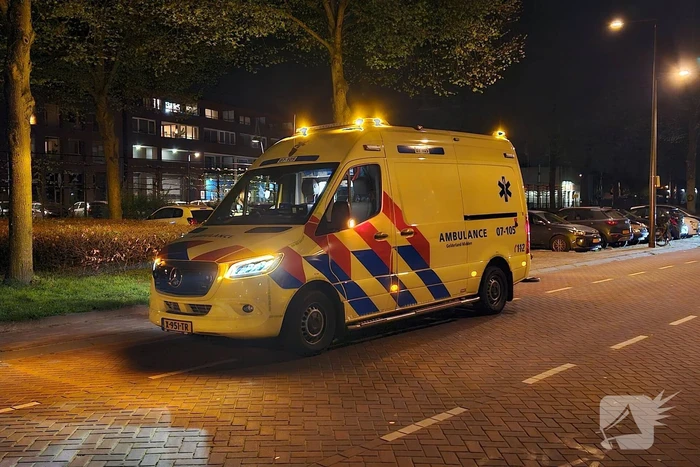 Persoon ten val met elektrische fiets