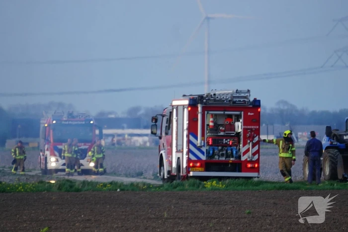 Veel rookontwikkeling bij buitenbrand