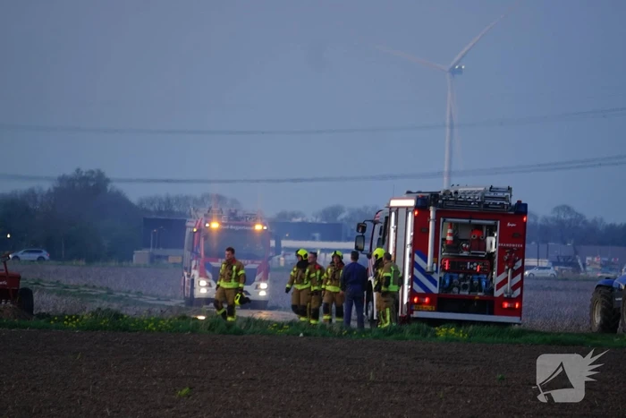 Veel rookontwikkeling bij buitenbrand
