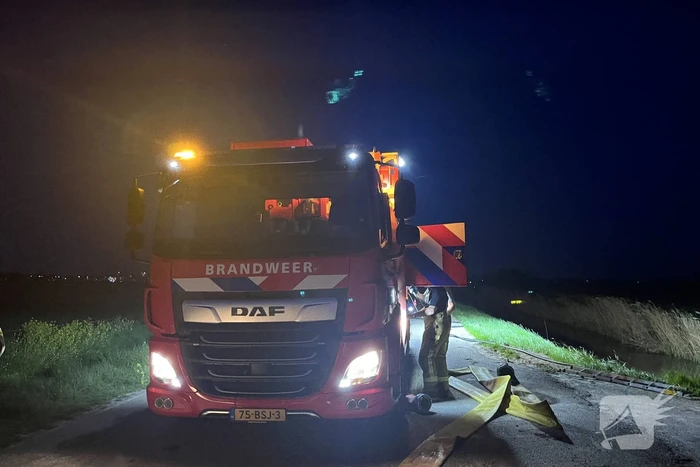 Veel rookontwikkeling bij buitenbrand