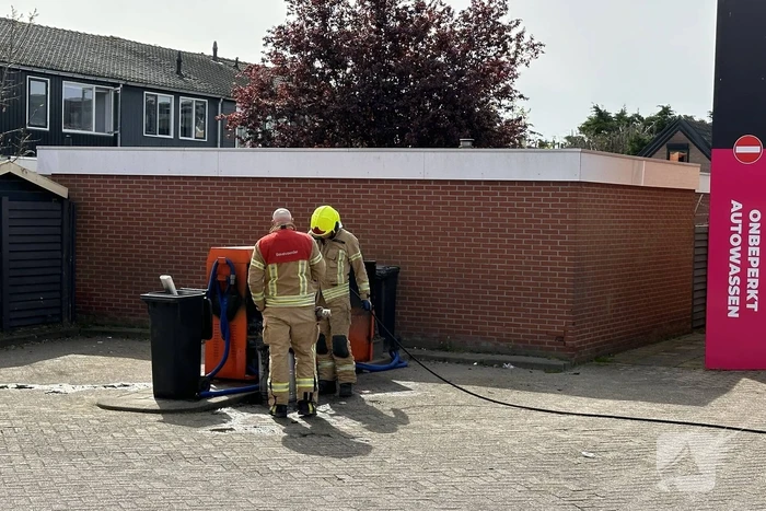 Brand in stofzuiger van benzinepomp