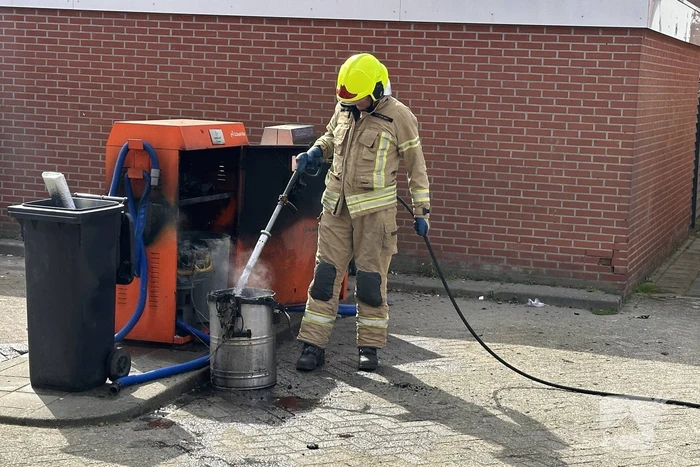 Brand in stofzuiger van benzinepomp