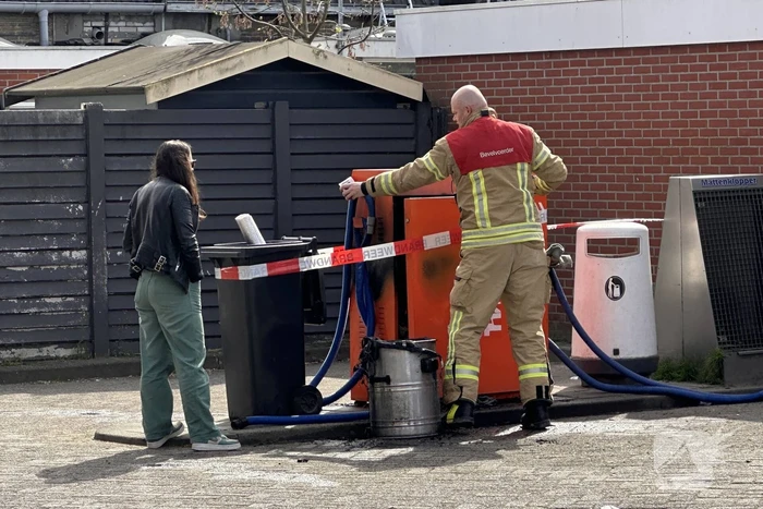 Brand in stofzuiger van benzinepomp