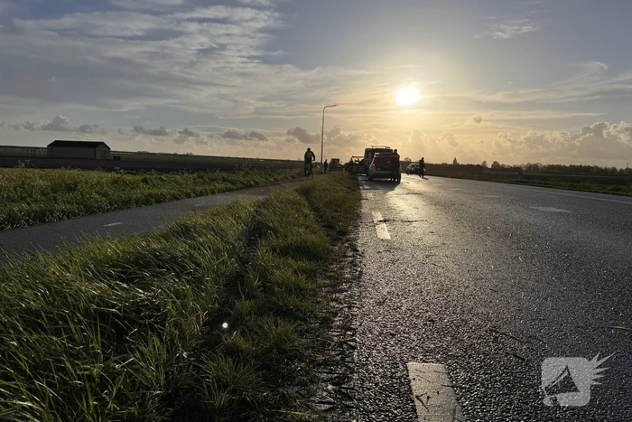 Auto zwaar beschadigd bij eenzijdig ongeval