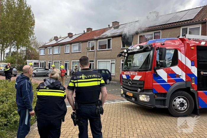 Fikse rookontwikkeling bij woningbrand