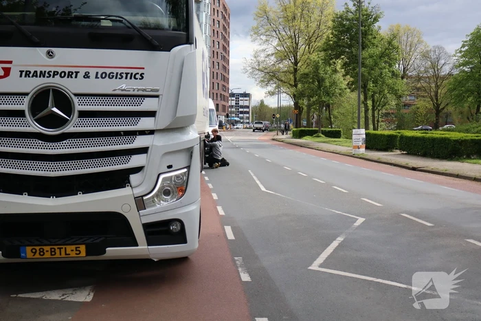 Vastlopende rem van trailer zorg voor verkeershinder