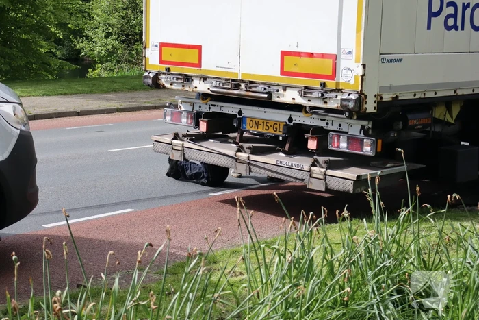 Vastlopende rem van trailer zorg voor verkeershinder