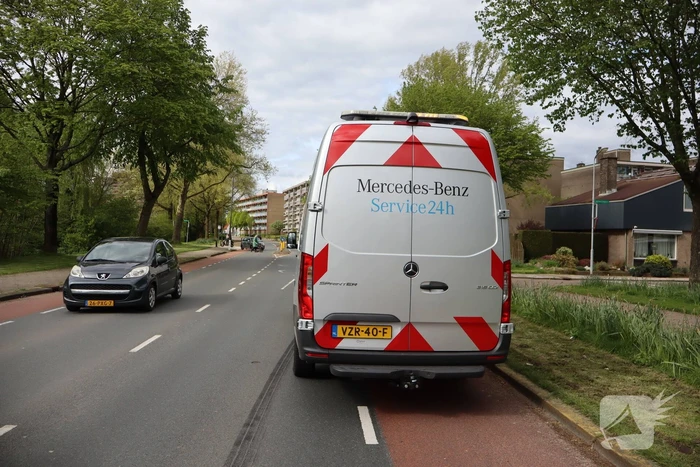 Vastlopende rem van trailer zorg voor verkeershinder