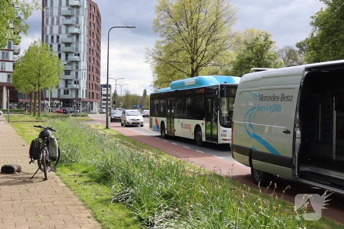 Vastlopende rem van trailer zorg voor verkeershinder