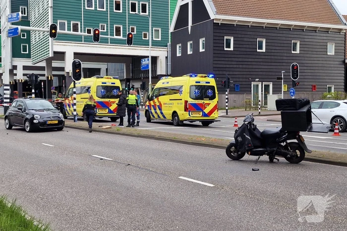 Maaltijdbezorger gewond bij ongeval