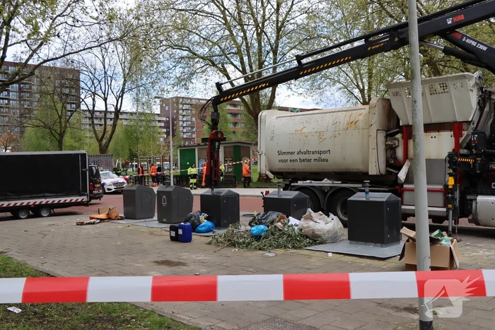 Ruim 500 jerrycans met drugsafval gevonden in ondergrondse containers