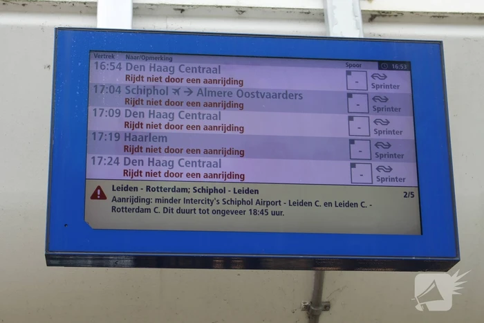Treinverkeer gestremd vanwege aanrijding