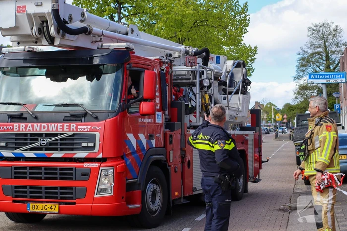 Brandweer ventileert appartement na kleine brand