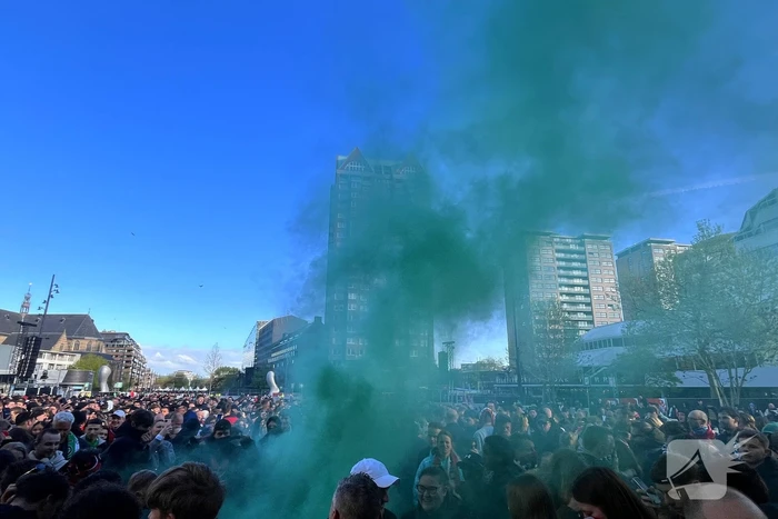 Huldiging plein loopt vol met Feyenoord-fans
