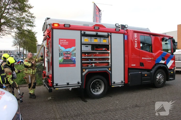 Brand bij autoschade herstelbedrijf