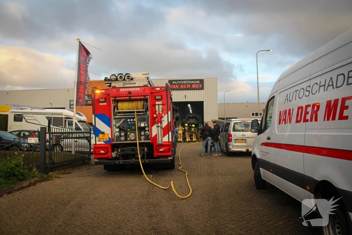 Brand bij autoschade herstelbedrijf