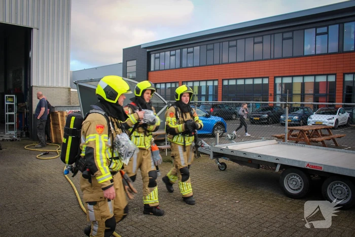 Brand bij autoschade herstelbedrijf