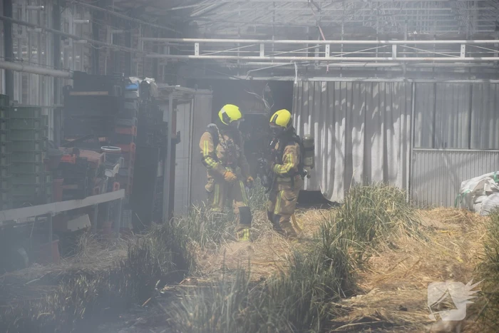 Brand in kas veroorzaakt veel rookontwikkeling