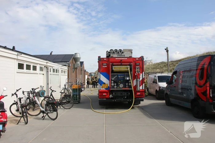 Brand in keuken van strandtent