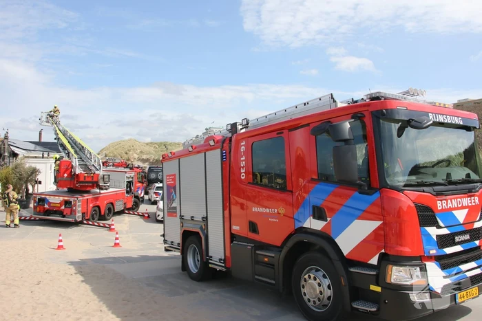 Brand in keuken van strandtent