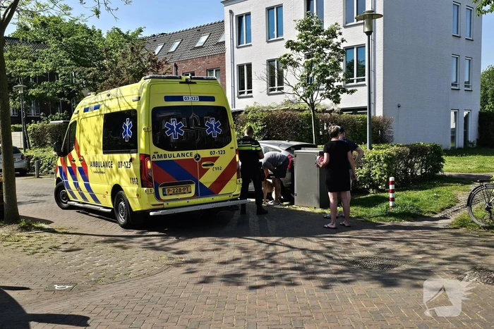 Hond en fietser botsen