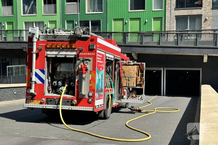 Grote brand in Q-Park parkeergarage