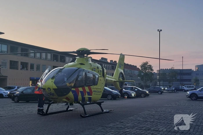 Traumateam landt voor noodsituatie