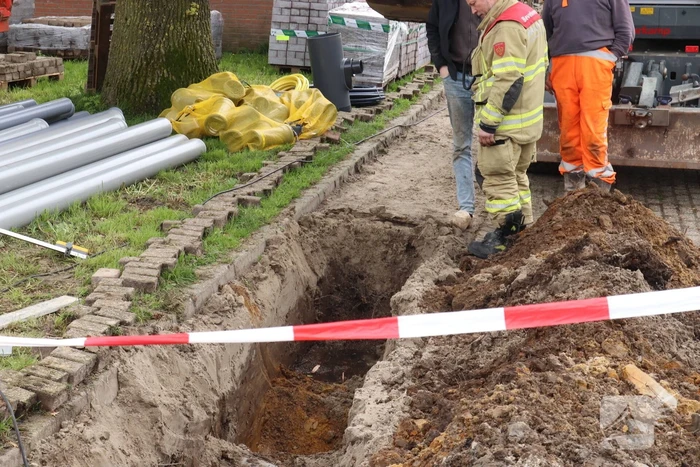 Gasleiding kapot getrokken bij graafwerkzaamheden
