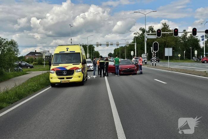 Kop-staart aanrijding in file