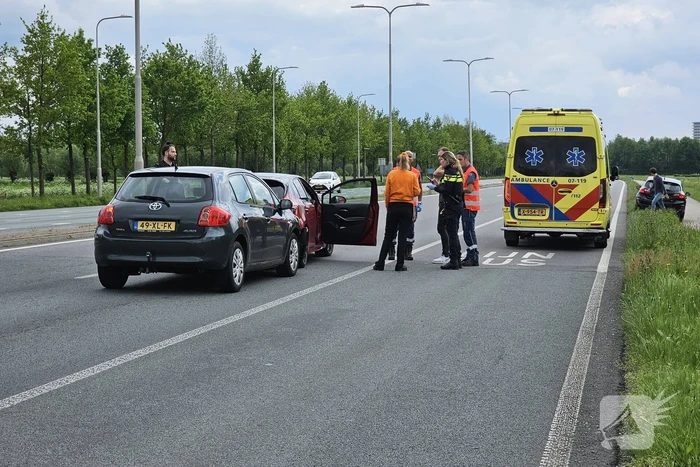 Kop-staart aanrijding in file