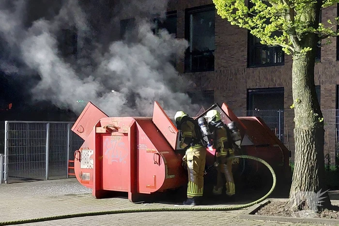 Wederom container in brand
