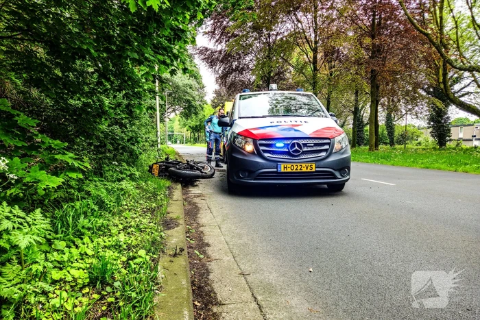 Motorrijder gewond na eenzijdig ongeval